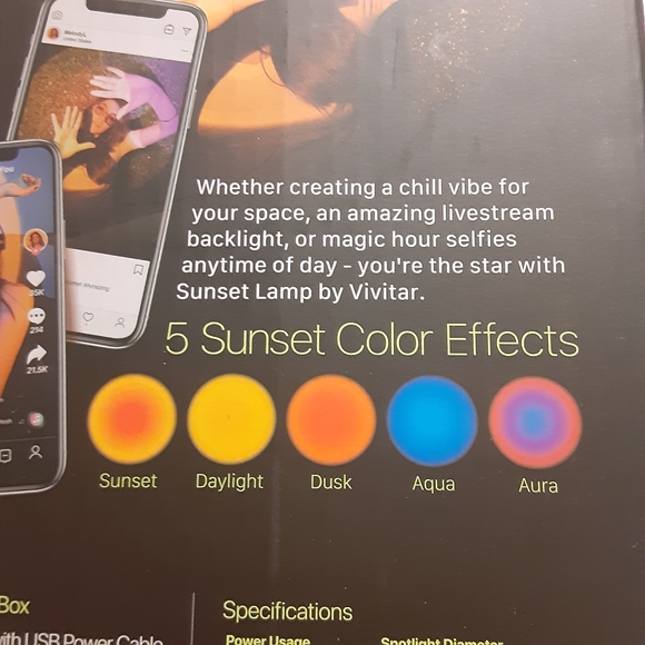 Vivitar Other New Vivitar Sunset Lamp Vlogging Light Selfie Light